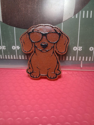 Dachshund with Glasses Freshie Silicone Mold