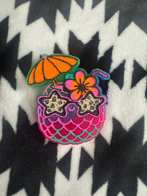 Pineapple Face Drink Freshie Silicone Mold