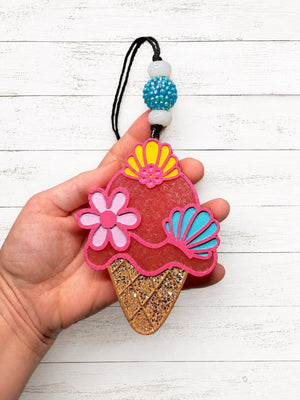 Beach Shells Ice Cream Cone Silicone Mold