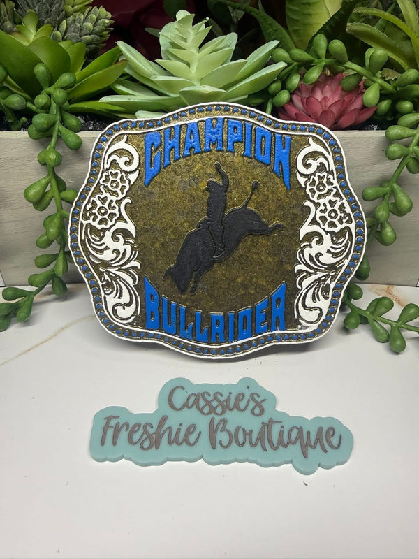 Bullrider Belt Buckle Freshie Silicone Mold