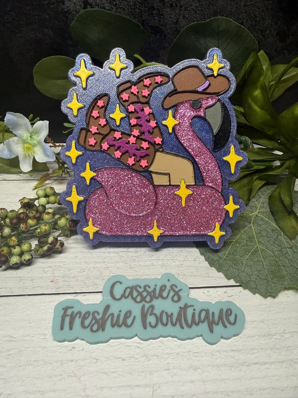 Flamingo Float with Western Boots Silicone Mold