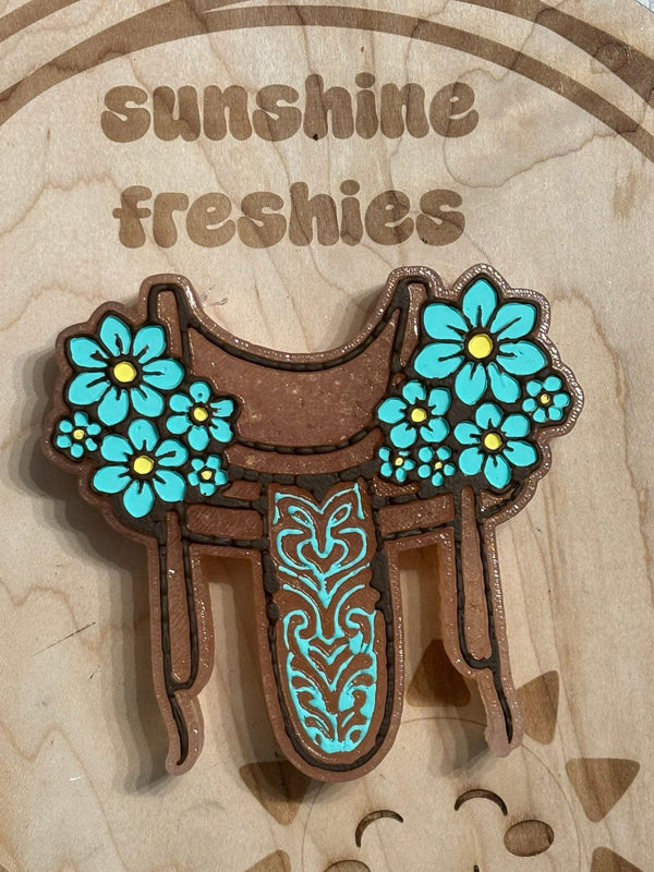 Western Tool Floral Saddle Freshie Silicone Mold