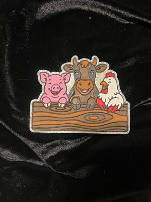 Farm Animals on Fence Freshie Silicone Mold