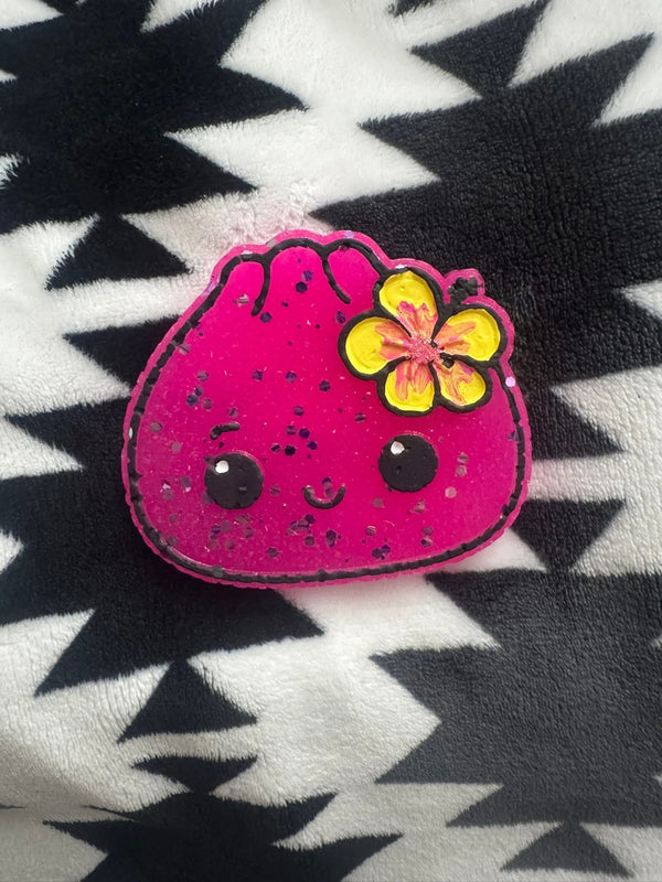 Dumpling with Hibiscus Flower Freshie Silicone Mold
