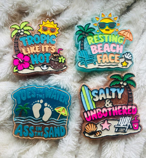Resting Beach Face Freshie Silicone Mold