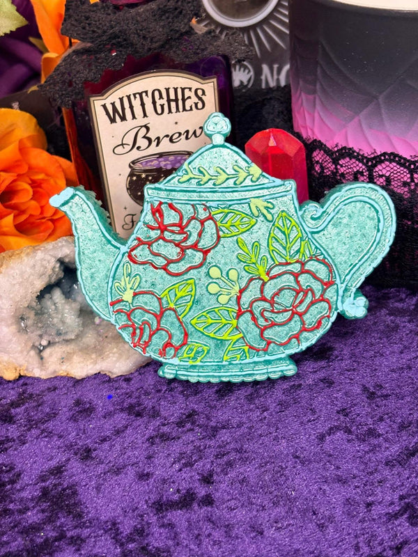 Teapot with Flowers Freshie Mold