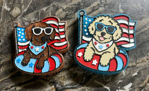 Patriotic Dachschund Dog on a Float Freshie Silicone Mold
