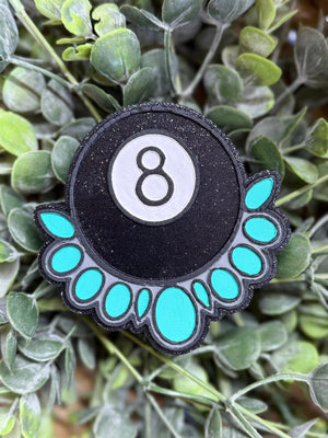 Western Eight Ball with Concho Trim Freshie Silicone Mold