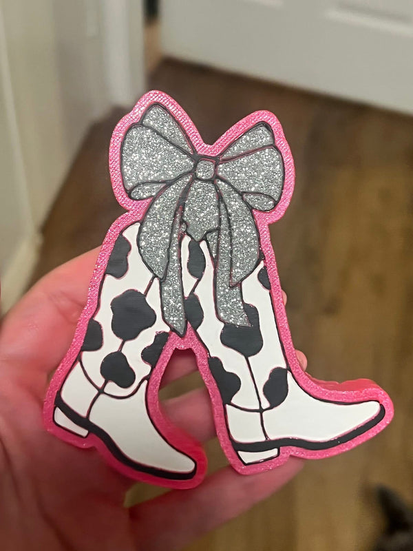 Boots with Ribbon Bow Freshie Silicone Mold