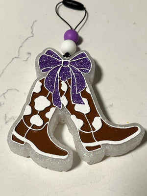 Boots with Ribbon Bow Freshie Silicone Mold