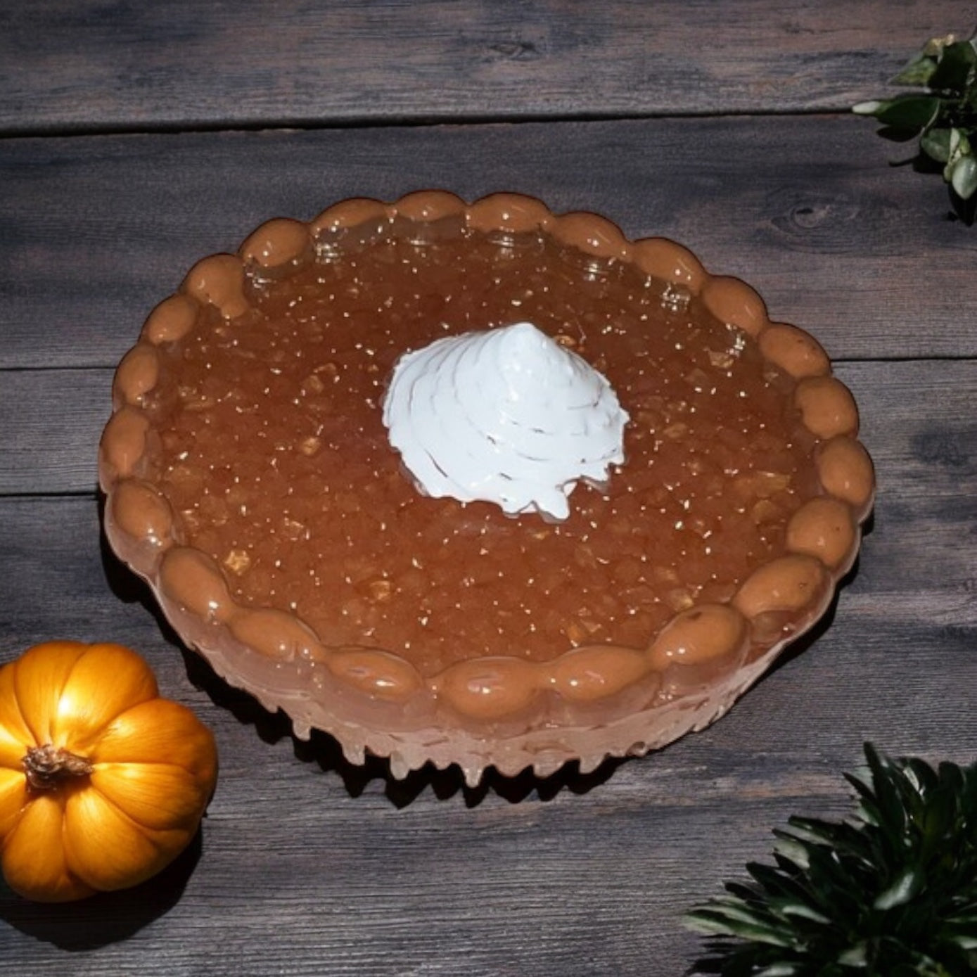 Pumpkin Pie with Whip Cream Topping Mold Freshie Silicone Mold