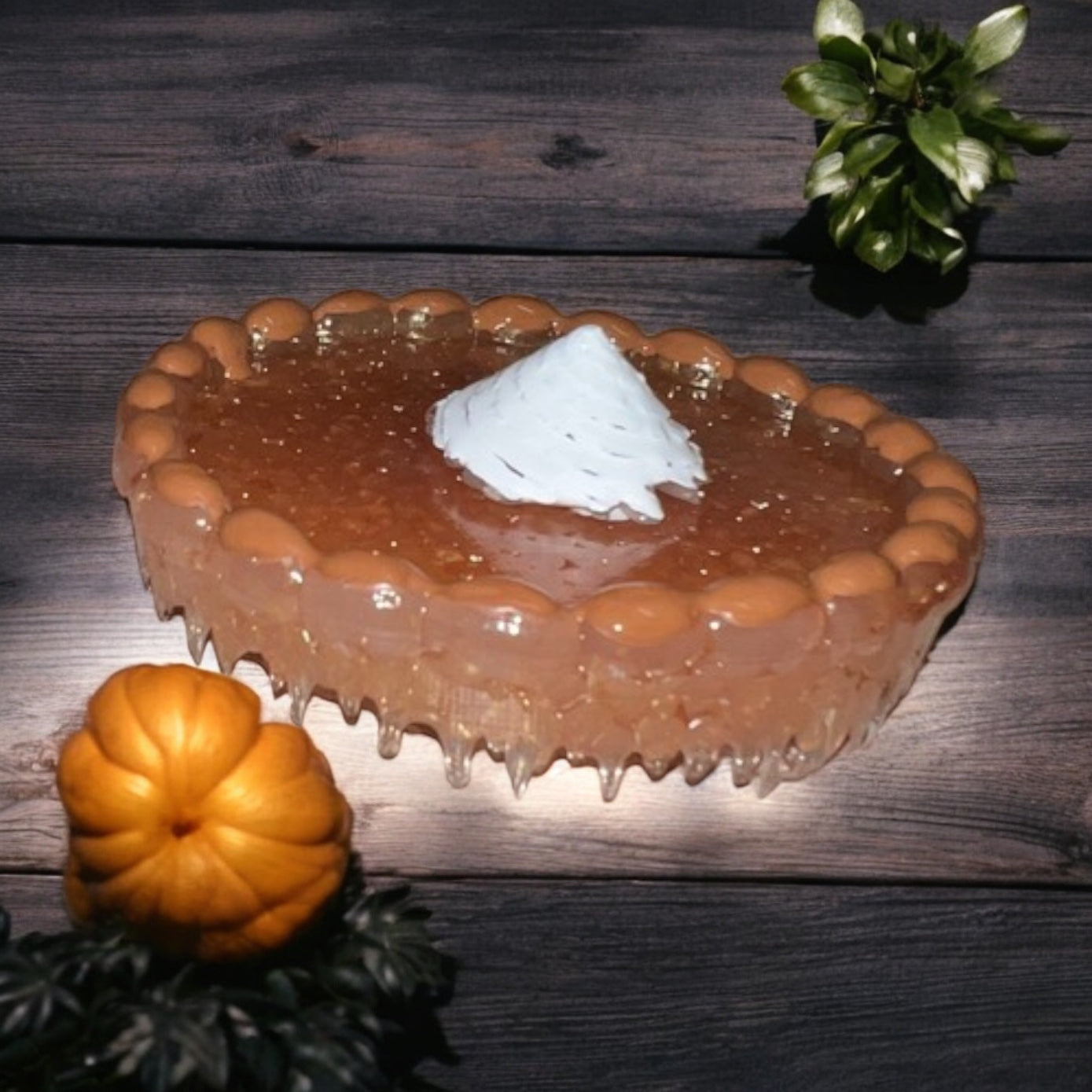 Pumpkin Pie with Whip Cream Topping Mold Freshie Silicone Mold