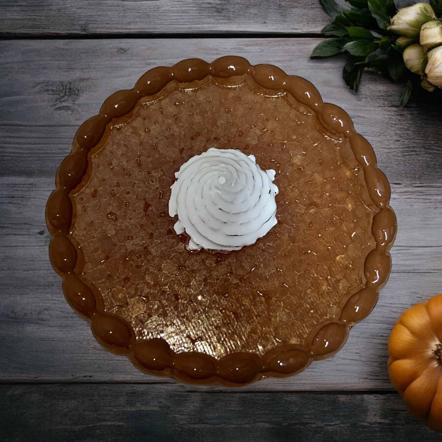 Pumpkin Pie with Whip Cream Topping Mold Freshie Silicone Mold