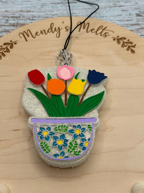 Tulip Flowers in Pot Freshie Silicone Mold