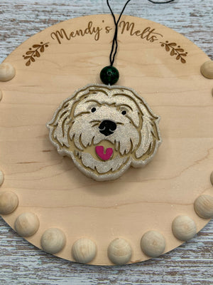Reversed Golden Doodle Dog Freshie Silicone Mold