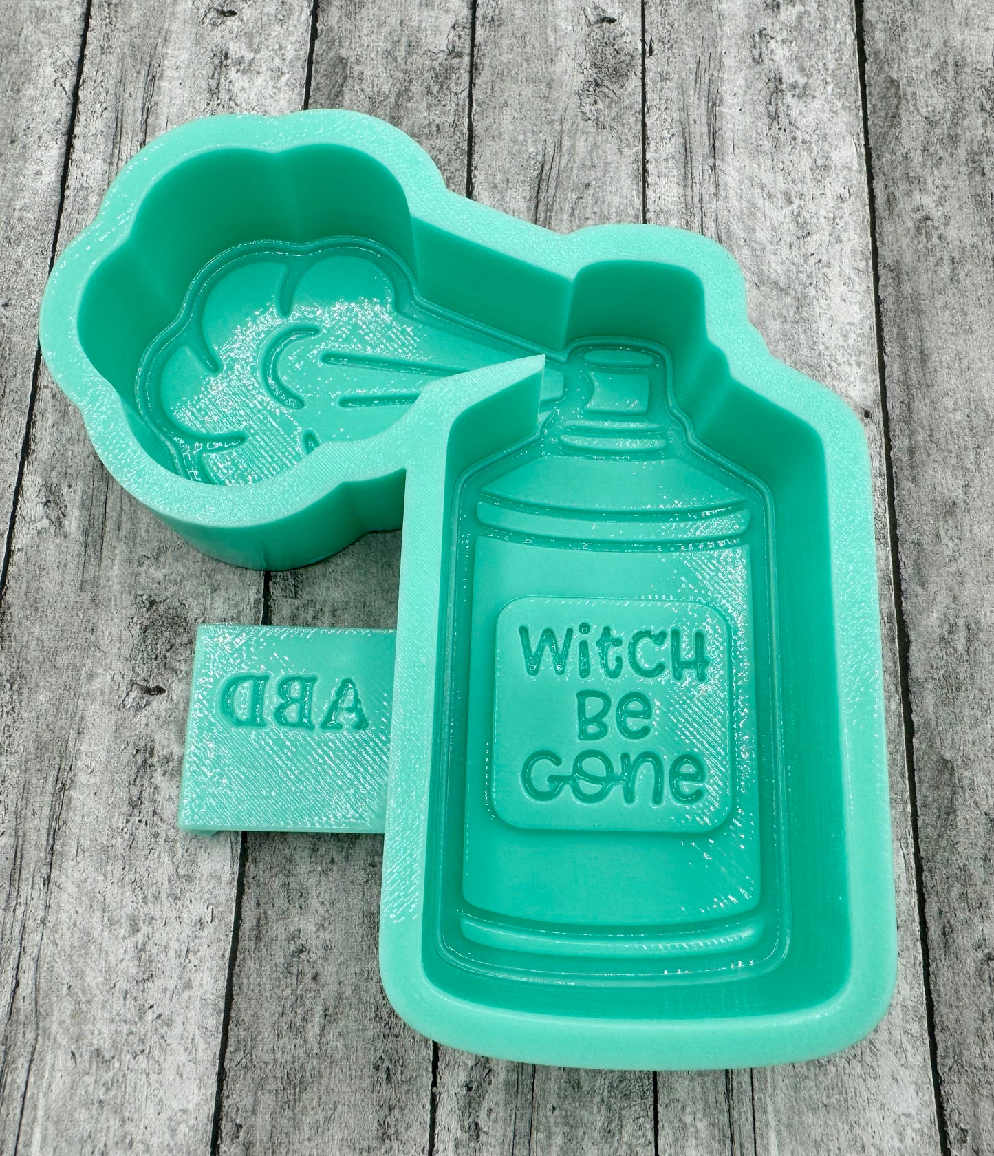 Witch Be Gone Spray Silicone Molds, Molds for Freshies, Wax Mold, Cement Mold