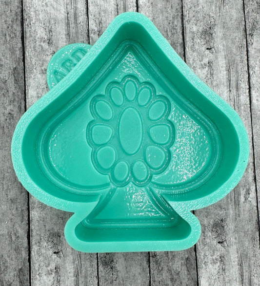 Ace of Spade Concho Center Freshie Silicone Mold