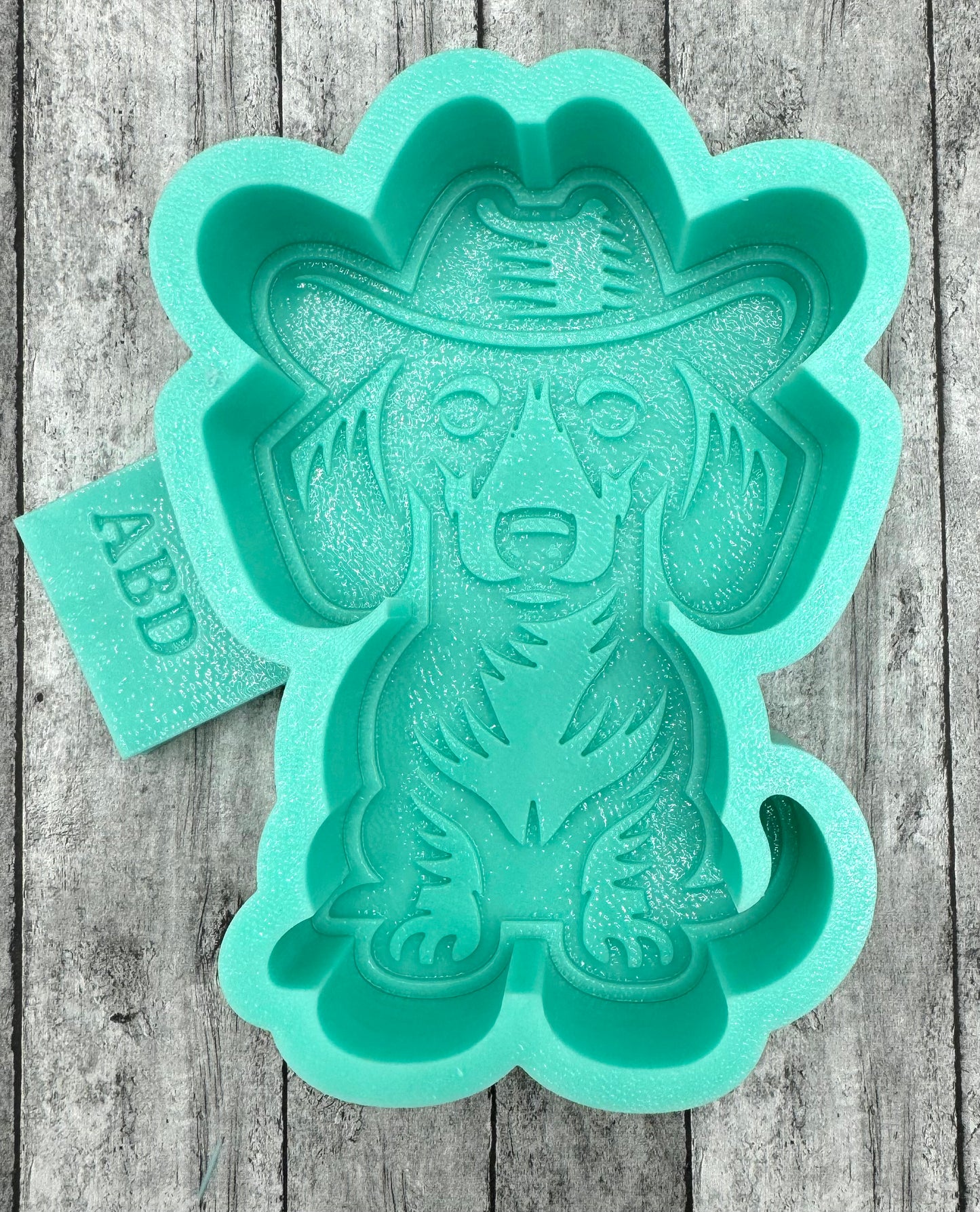 Dog sitting in Cowboy Hat Freshie Silicone Mold