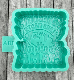 Somebody's Loud Mouth Football Mama Freshie Silicone Mold
