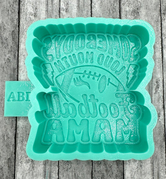 Loud Mouth Football Mama Freshie Silicone Mold