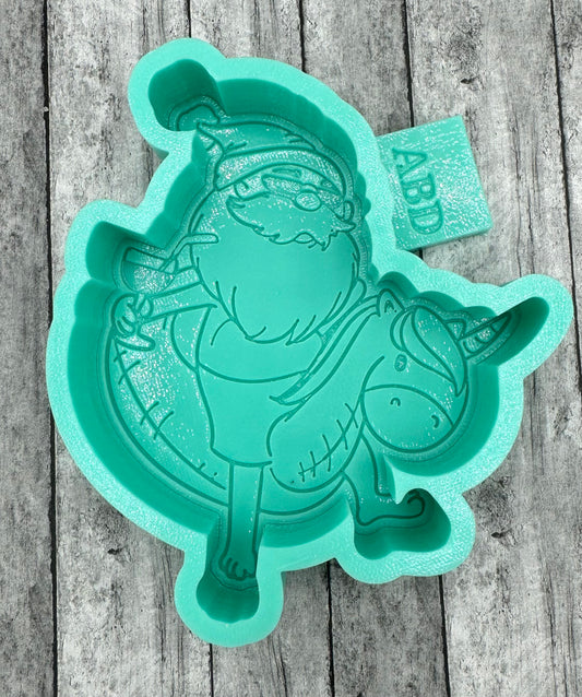 Santa on Unicorn Float Freshie Silicone Mold