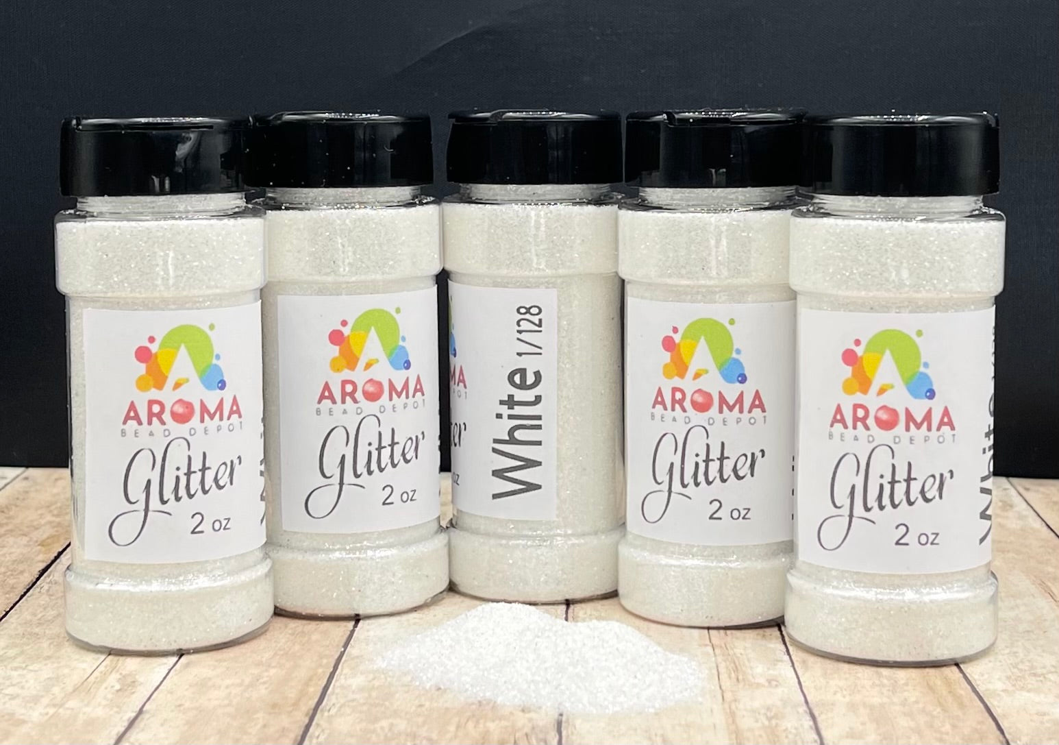 White Fine 1/128 Glitter Aroma Bead Depot