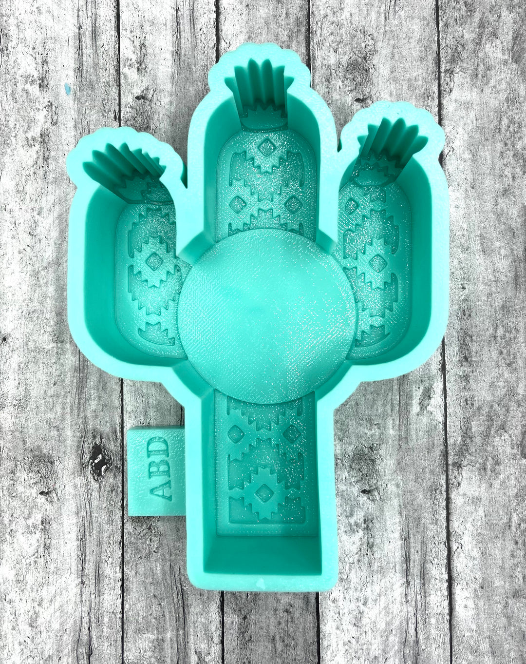 Cactus with 2" card stock center Freshie Silicone Mold
