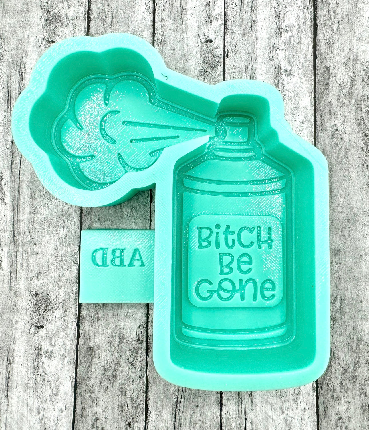 Bitch Be Gone Spray Silicone Molds, Molds for Freshies, Wax Mold, Cement Mold