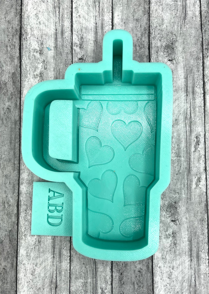 Heart Beverage Cup Freshie Silicone Mold