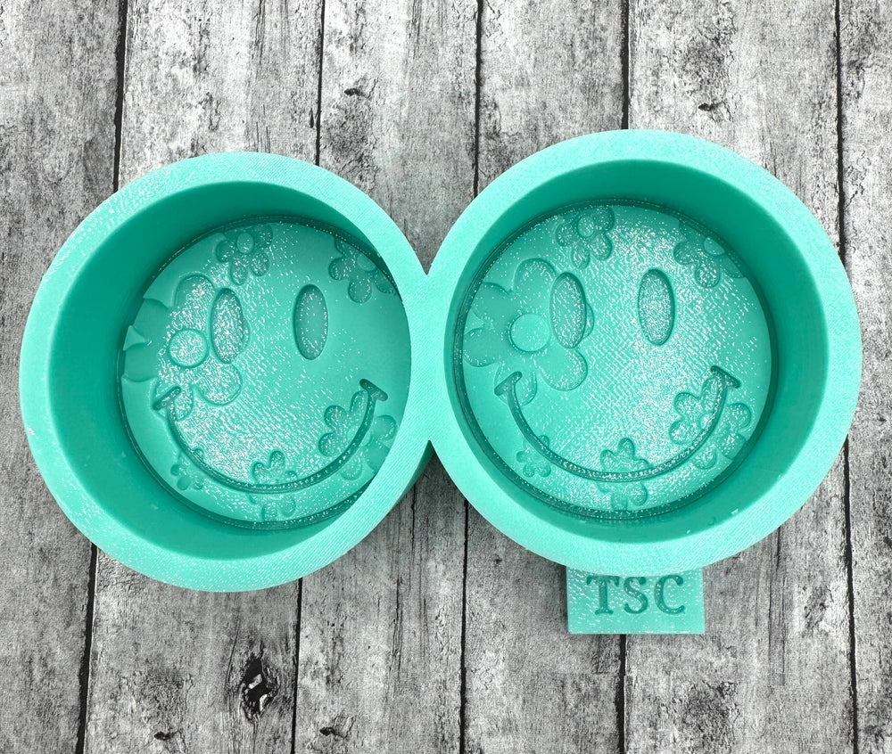 Mini Double Daisy Smiley Silicone Mold