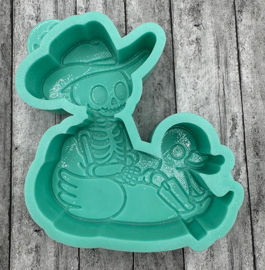 Skeleton on a Float Freshie Silicone Mold