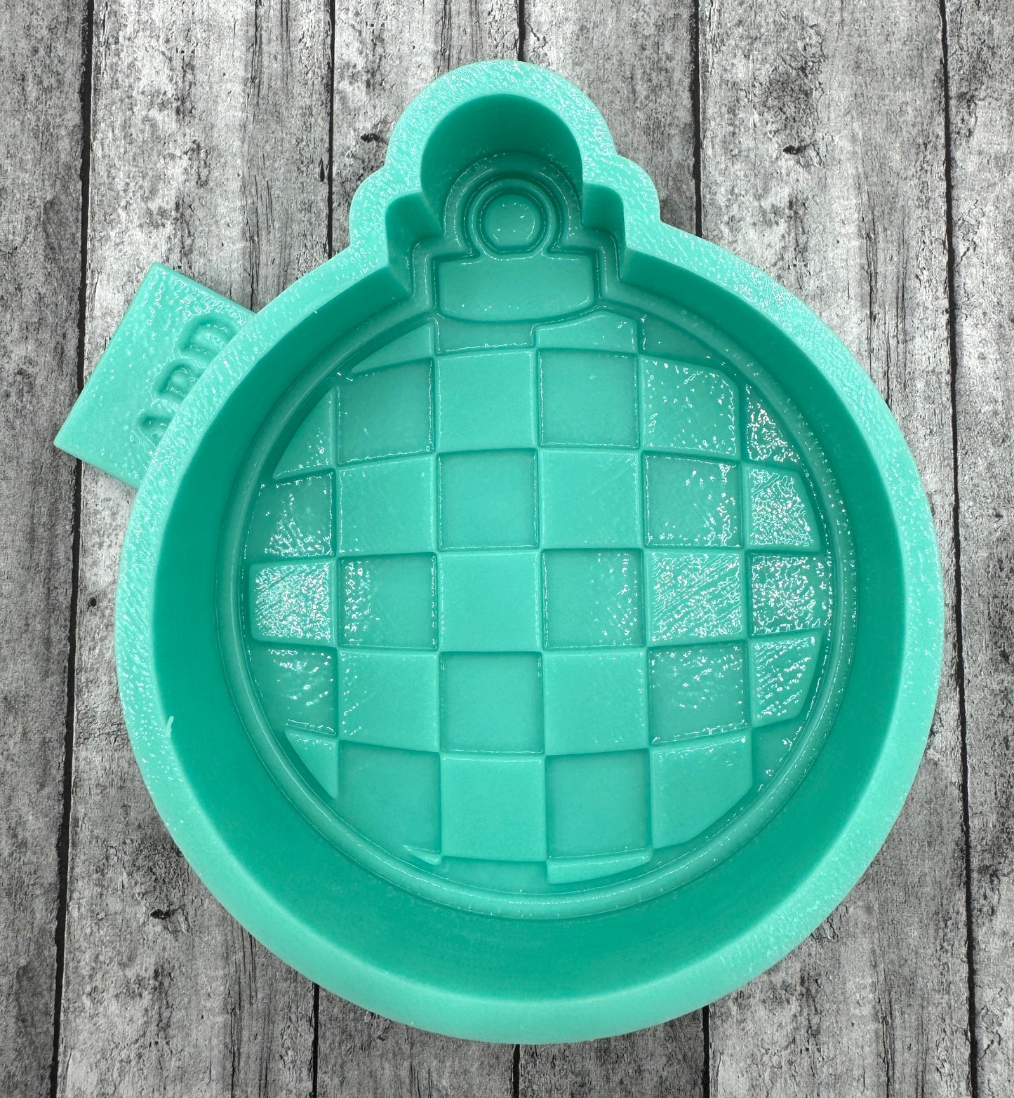 Checkered Ornament Freshie Silicone Mold