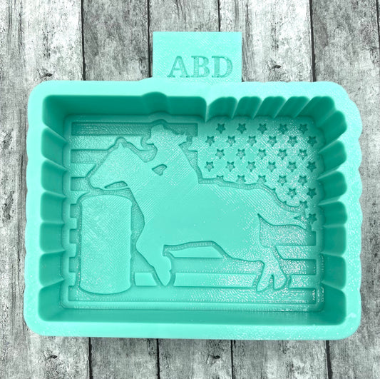 Cowgirl Barrel Racing Freshie Silicone Mold