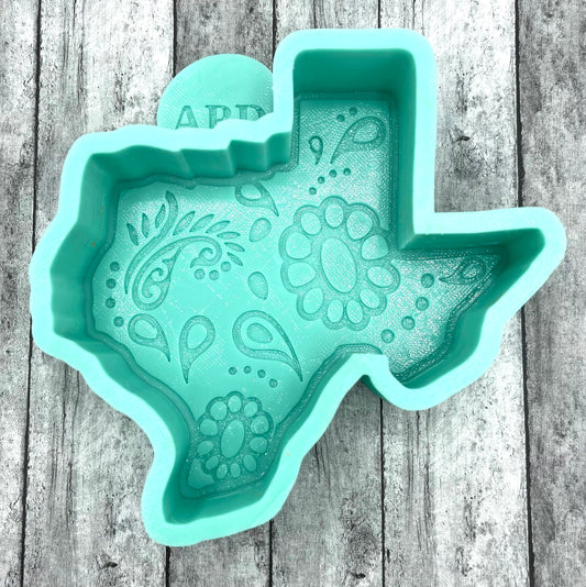 Texas Concho Paisley Freshie Mold