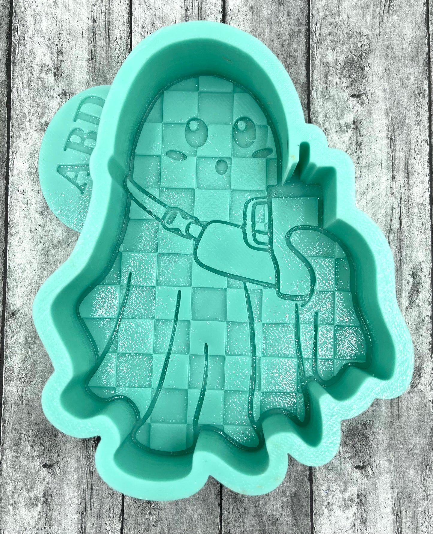 Checkered Boujee Ghost Freshie Silicone Mold