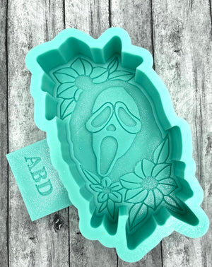 Scary Dude scream Guy with Flowers Freshie Mold