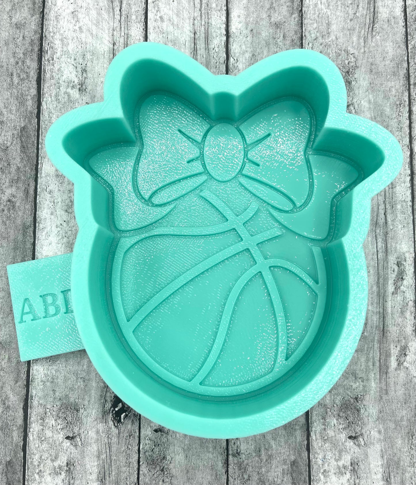 Basketball  with Bow Freshie Silicone Mold