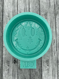 Christmas Tree Face Smiley Freshie Silicone Mold