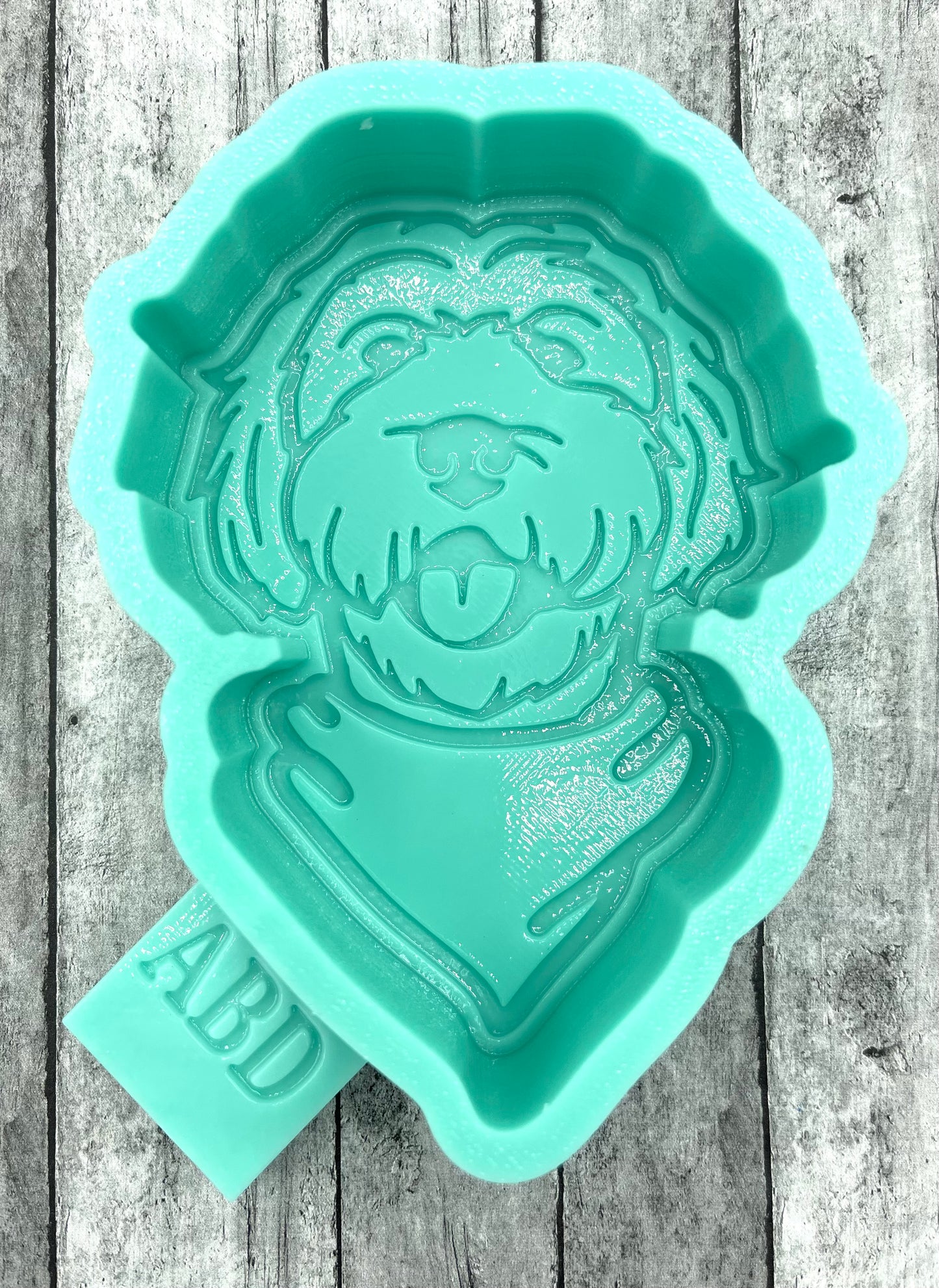 Golden Doodle Dog with Bandanna Freshie Silicone Mold