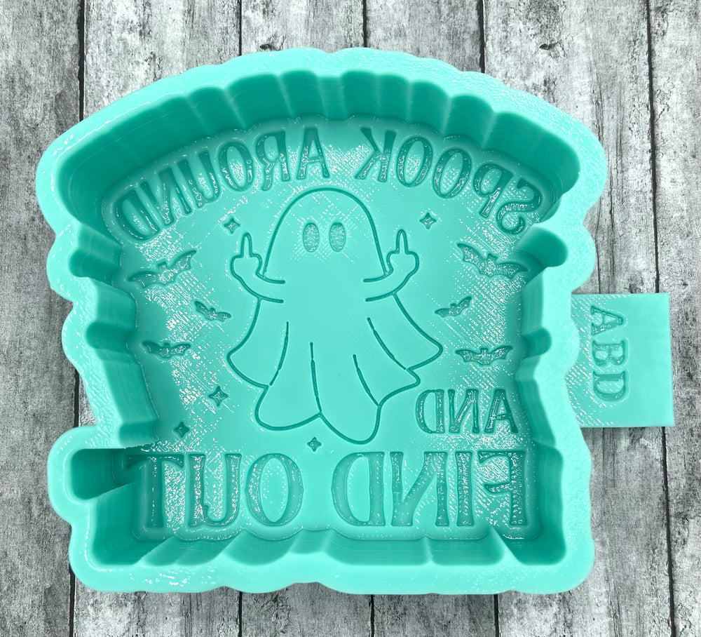 Spook Around and Find Out Circle Freshie Mold