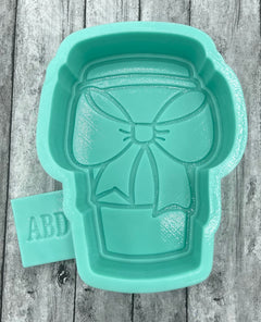 Latte Cup with Bow Freshie Silicone Mold