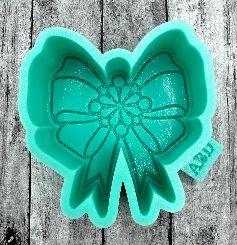 Mini Bow with Concho Center Ribbon Silicone Mold