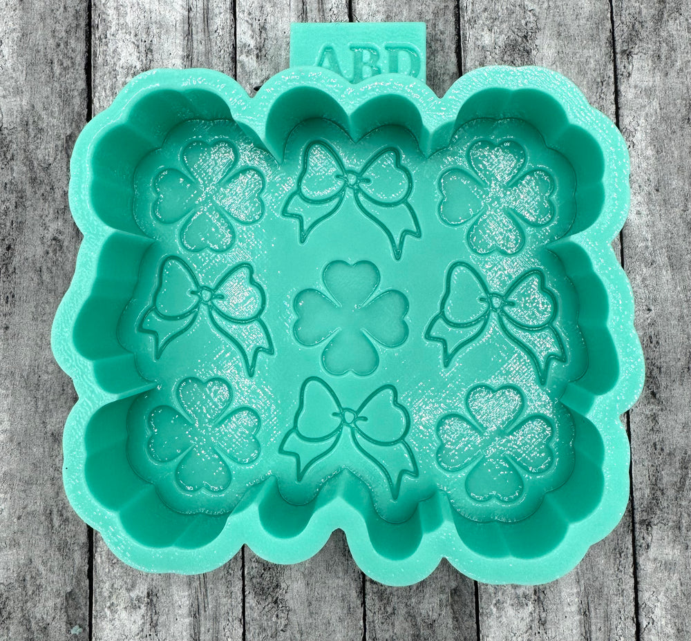 Shamrock & Bows Square Freshie Silicone Mold