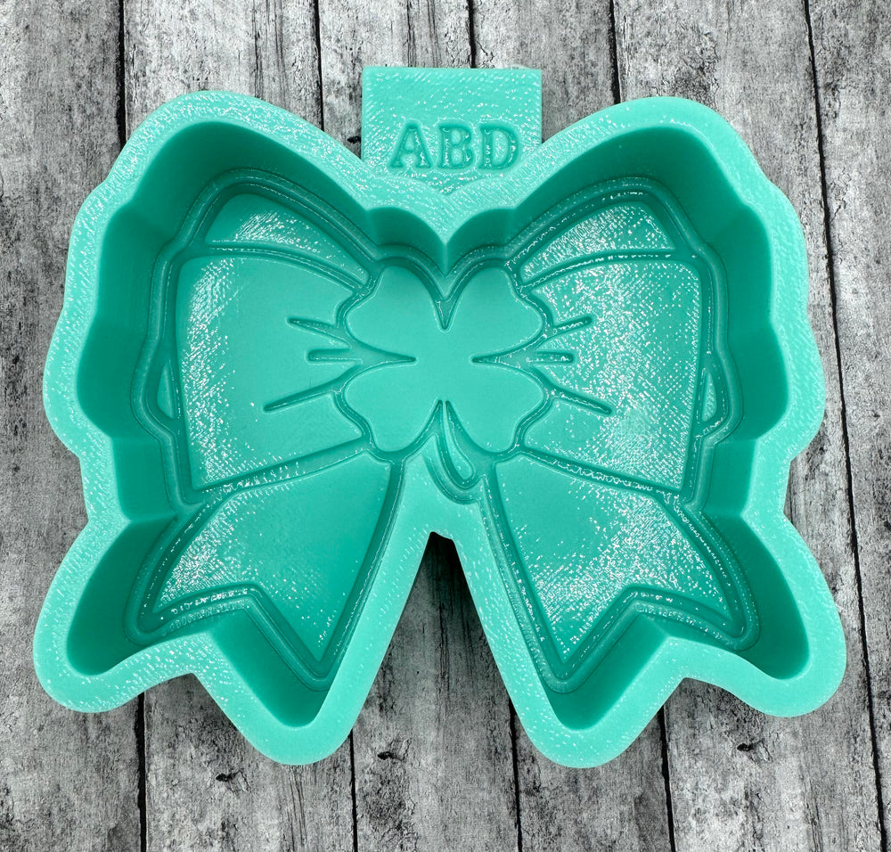 Shamrock Center Bow Square Freshie Silicone Mold