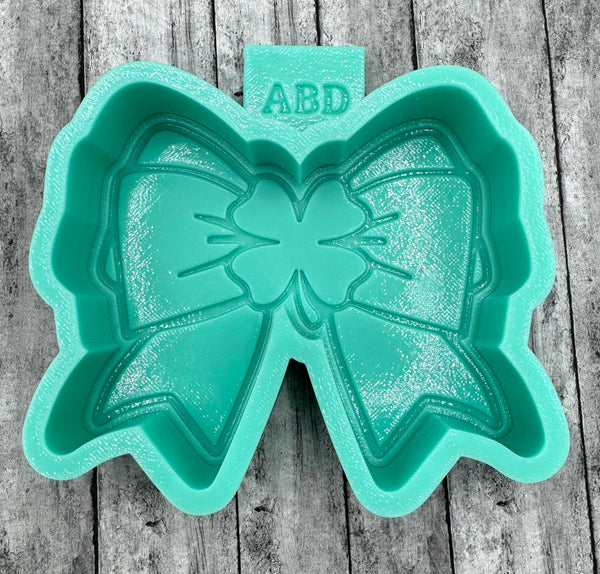 Shamrock Center Bow Square Freshie Silicone Mold