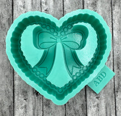 Bow and Pearls Heart Shape Freshie Mold