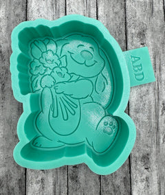 Bunny Rabbit with Flowers Freshie Silicone Mold