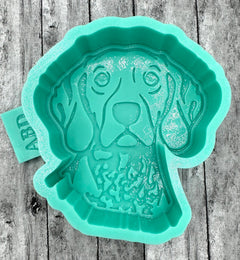 German Shorthair dog face head Freshie Silicone Mold
