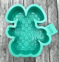 Mama Checkered Bunny Freshie Silicone Mold