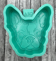 Boston Terrier dog face head Freshie Silicone Mold